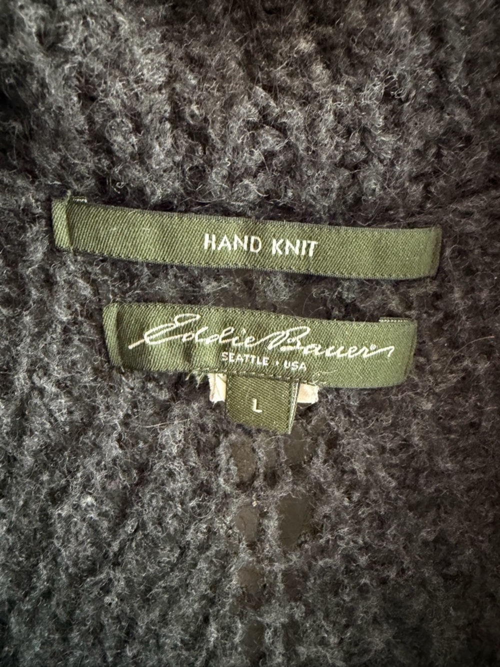 EDDIE BAUER Handknit Gray Sweater Vest - Picture 3 of 4